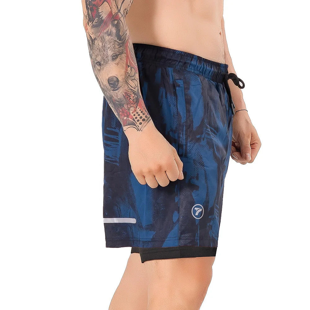 PANTALONETA TRACK SUBLIMADA - AZUL PETROLEO