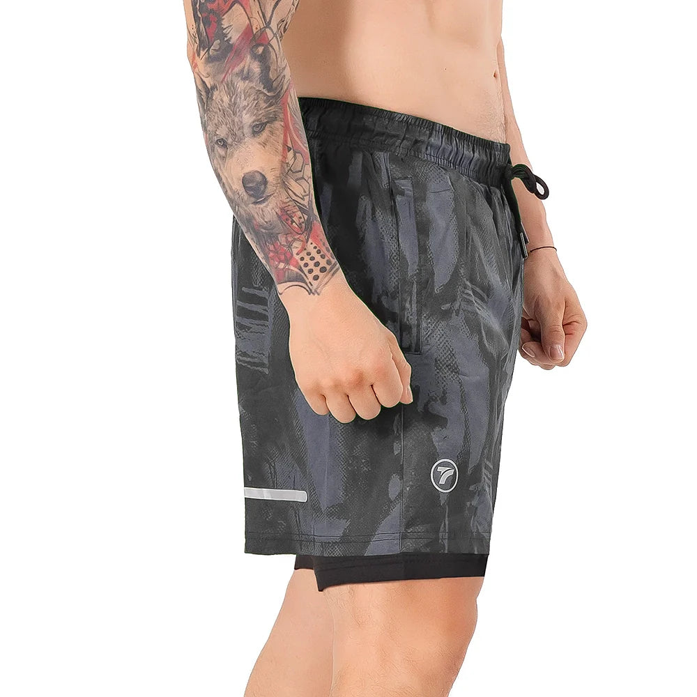 PANTALONETA TRACK SUBLIMADA - GRIS OSCURO
