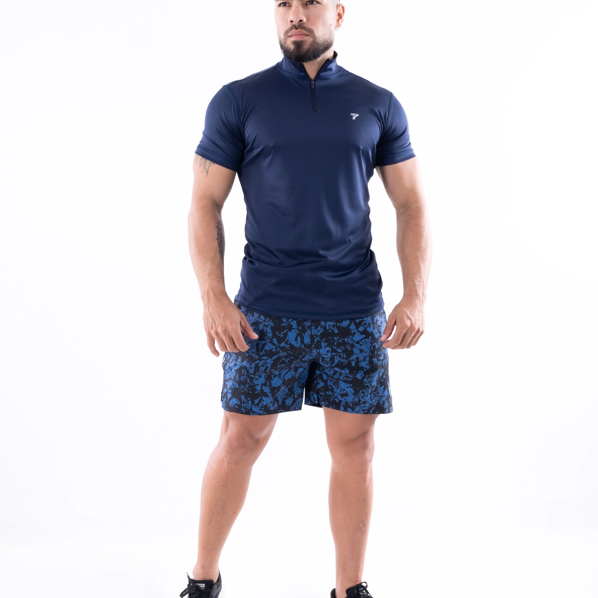 BUZO ROLLING MANGA CORTA HOMBRE - AZUL TURQUI