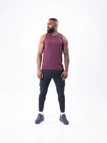 CAMISILLA RUNNING HOMBRE - VINOTINTO