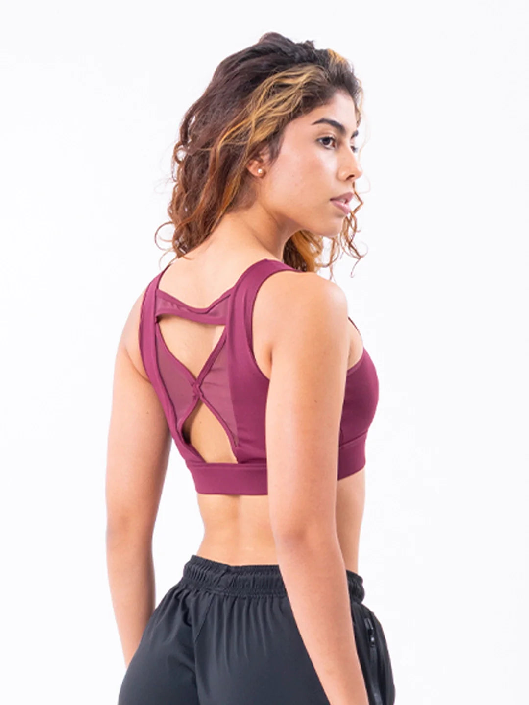 TOP BLAZE UNICOLOR- MORA EN LECHE OSCURO